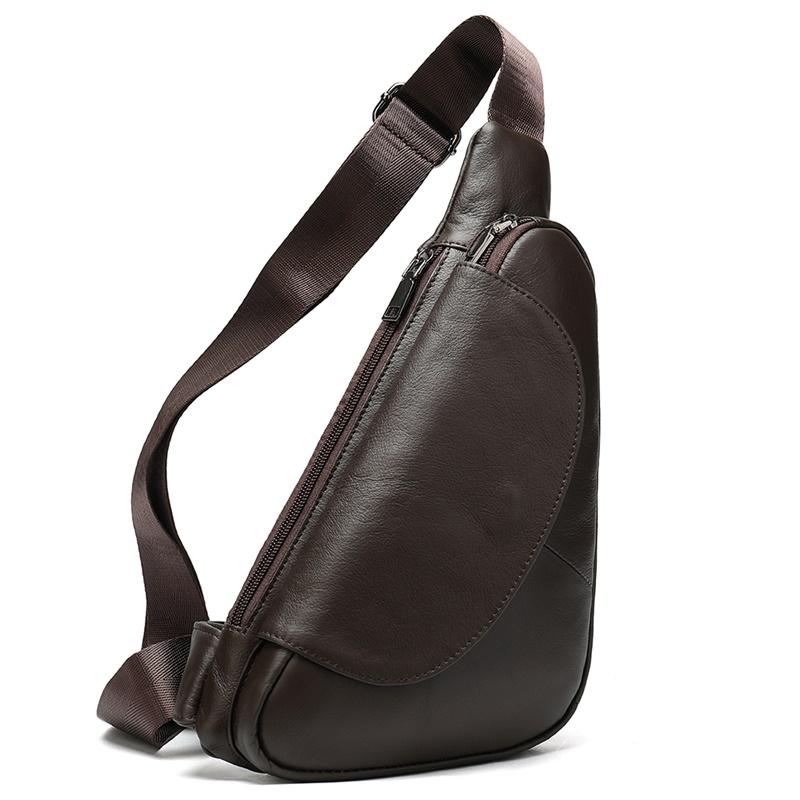 MARRANT Shoulder Bag Men's Outdoor Travel Camping Backpack Genuine Leather Men's Crossbody Sling Bag Genuine Leather Men's Chest Bag