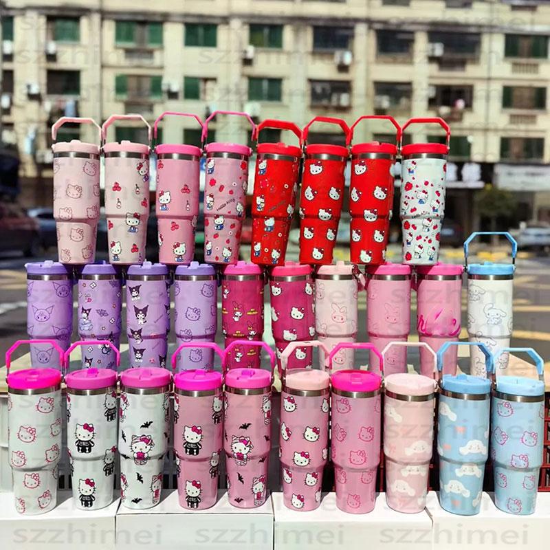 Wholesale Custom Cartoon Logo Cup 40 Oz Outdoor Portable Travel Mug 304 Stainless Steel Insulated Tumbler 40 Oz With Handle