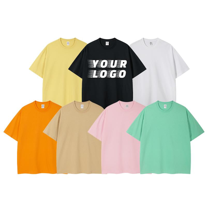 Custom Men's Oversized T-Shirt Printed Logo 100 Cotton Plus Size T-Shirt Large High T-Shirt Loose Fit Men's T-Shirt
