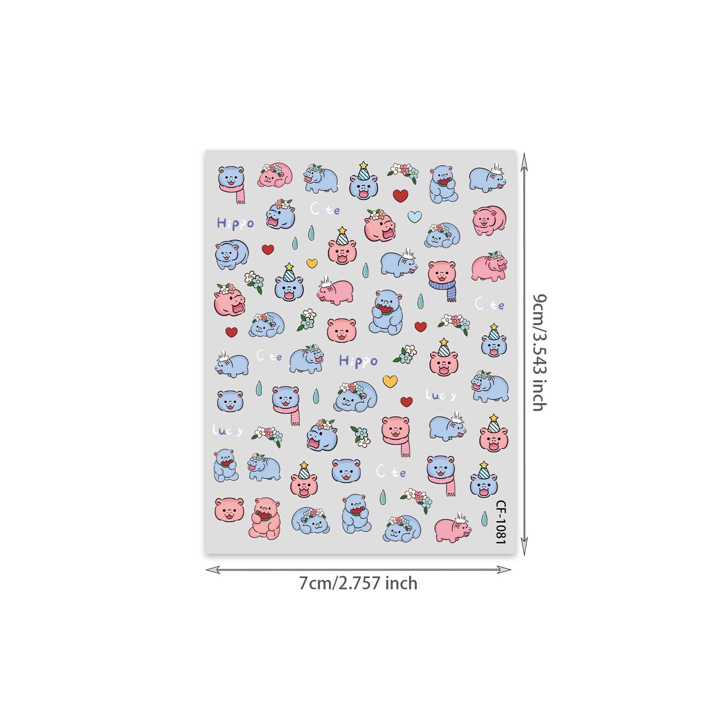 Cute Nail Art Stickers 3D 5D Embossed Nail Art Design Nail Art Supplies Women Decoration