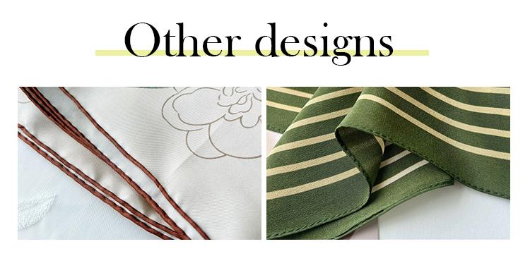 Custom 100% Silk Digital Printed Silk Twill Scarf Custom Printed Silk Scarf