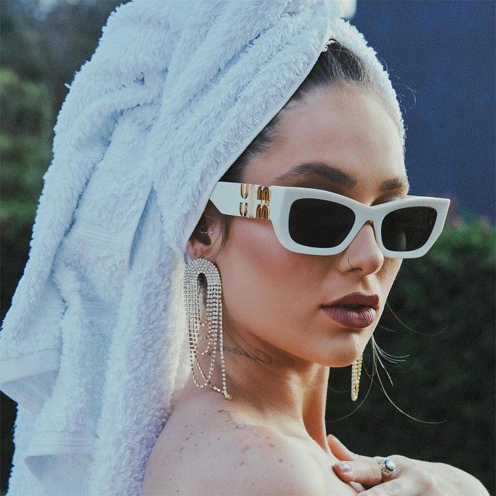 CY-98103 2024 Fashion High Quality UV400 Y2K Letter Metal Small Square Sunglasses