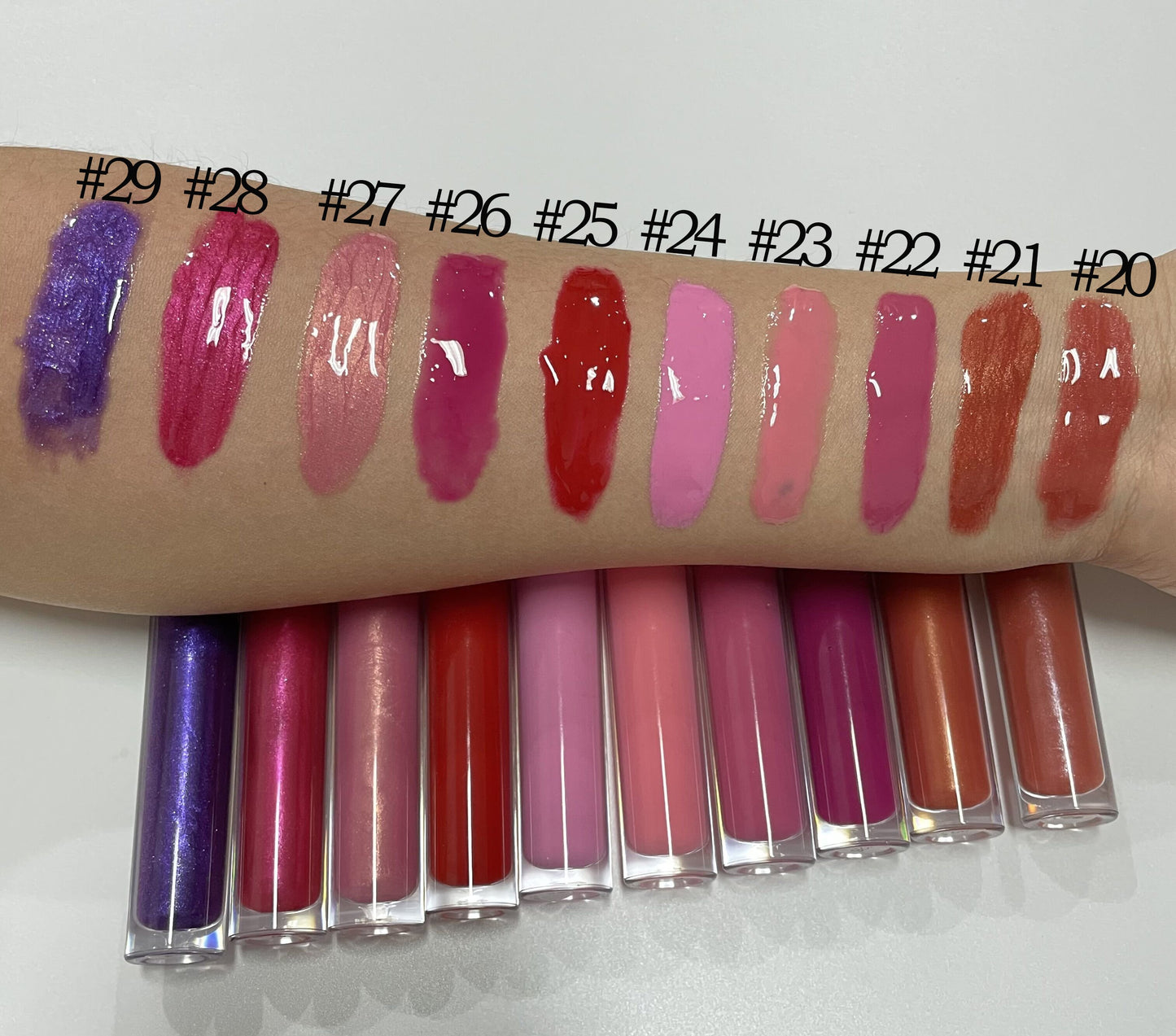 Custom Plump Gloss Lip Gloss Nude Brown Lip Gloss Transparent Glitter Lip Gloss Private Label