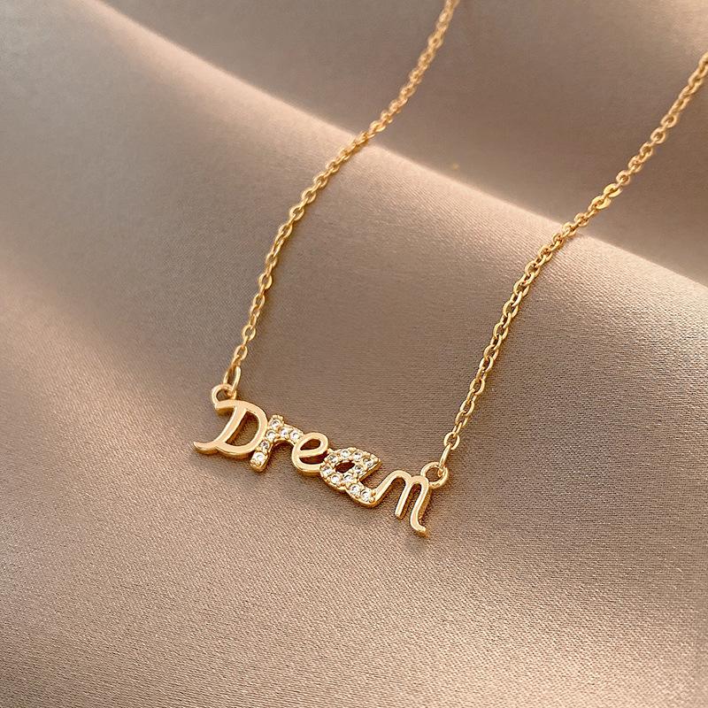Cadena Para Mujer 18k Gold Plated Butterfly Heart Shaped Clover Custom Women's Necklace Stainless Steel Jewelry Necklace