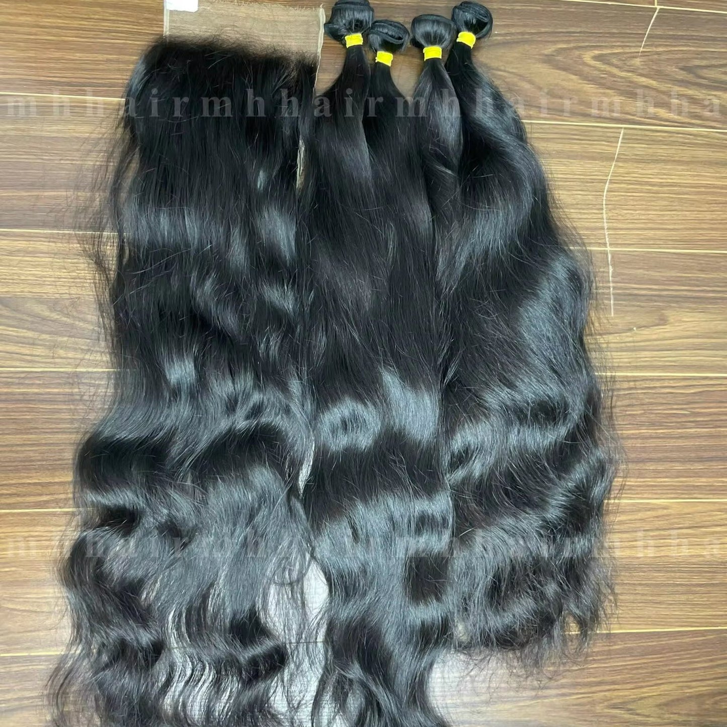Hot Sale Suit Bundles + Closure Make Wig Natural Wave Texture 100% Vietnam Shippers MH Trust