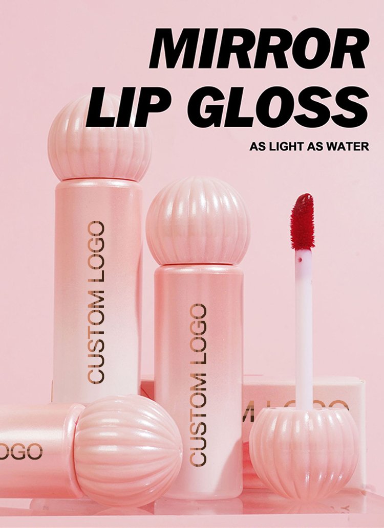 Cosmetics Manufacture High Quality Unique Mirror Vegetarian Lip Gloss Customized Logo Nude Color Lip Gloss Lip Gloss Liquid Lip Balm