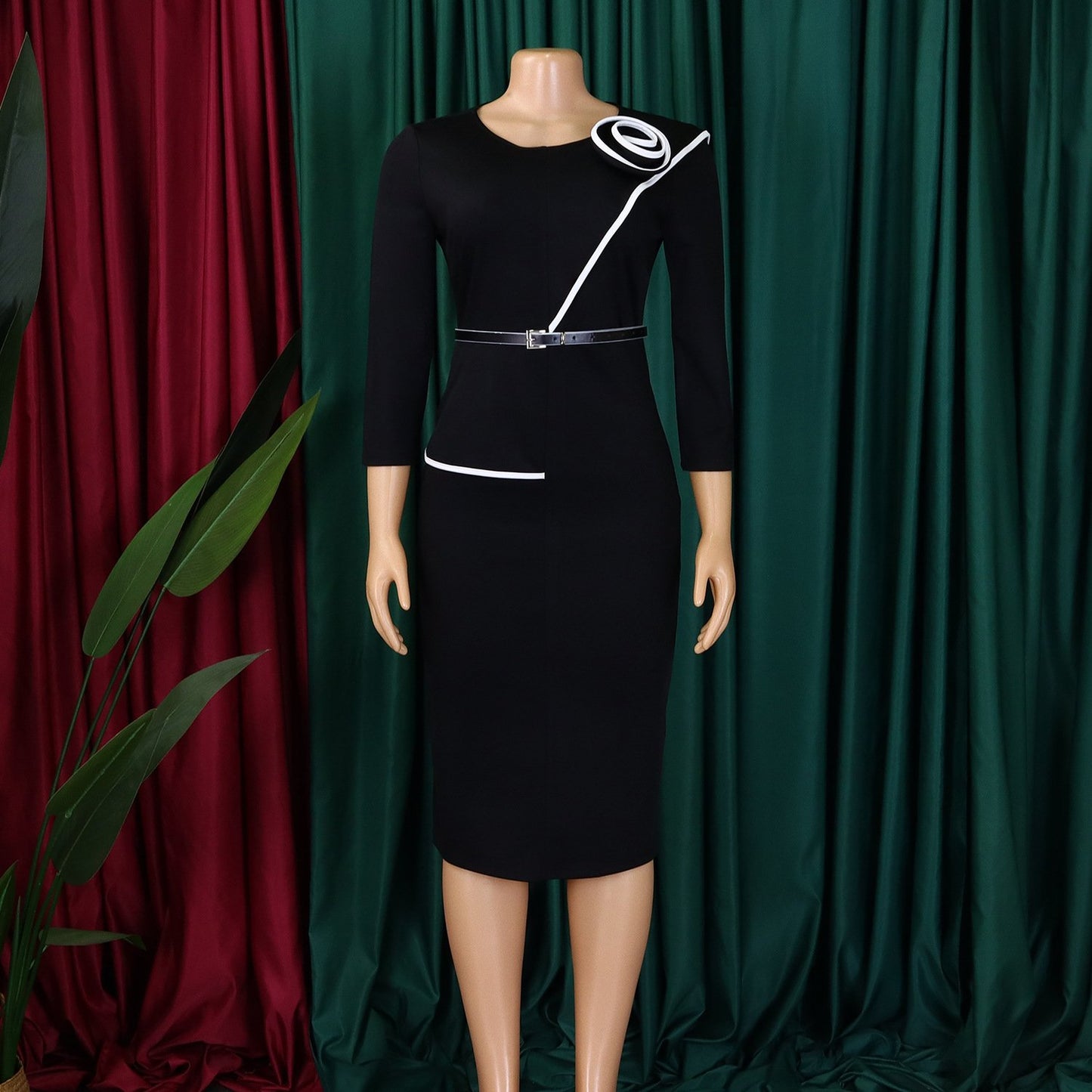 2025 Latest Design Spring Women's Casual Elegant O Collar Long Sleeve Office Women's African Women's Clothing