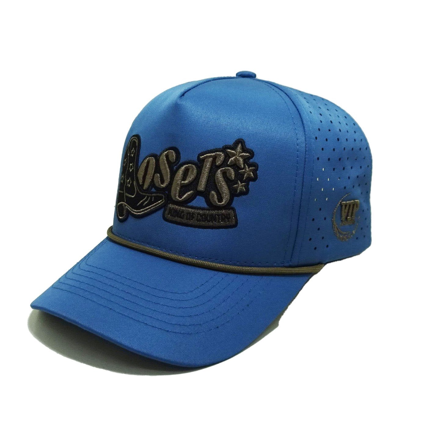 High Quality 100% Polyester Waterproof Golf Hat Moisture Wicking Laser Hole Embroidery Promotional Golf Brand Clothing