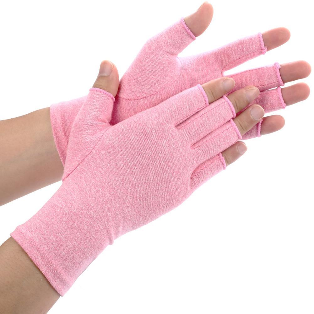 Colorful Stretch Soft Cotton Spandex Anti-Arthritis No-finger Compression Gloves