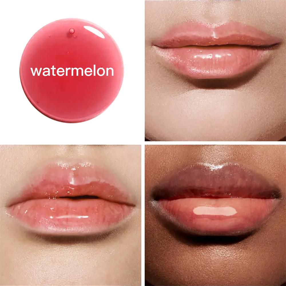 Big Brush 7 Color Changing Lip Oil Moisturizing Seasoning Fruit Transparent Vegetarian Private Label Pink Lip Gloss Lip Gloss