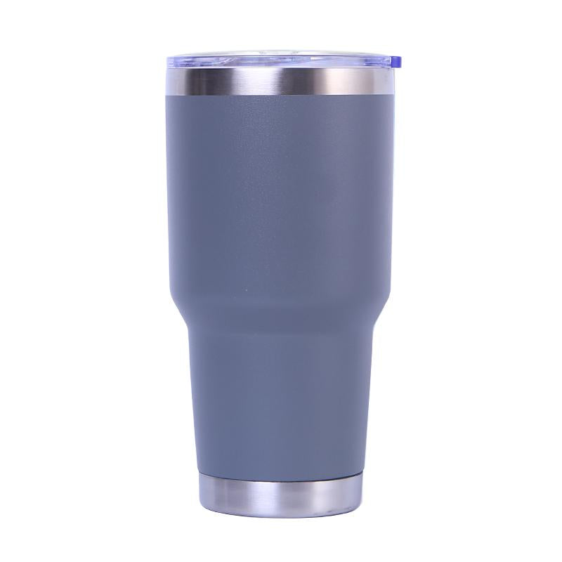 Custom Logo Powder Coated Metal Cup Double Wall Vacuum Insulated Stainless Steel 20 Oz 30 Oz Car Tumbler Cup Travel Coffee Mug
