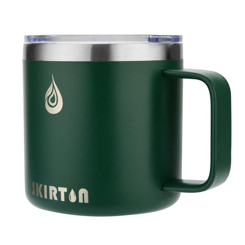 Custom Logo Camping Travel Double Wall 12 Oz 14 Oz Stainless Steel Cup Insulated Coffee Cup With Handle