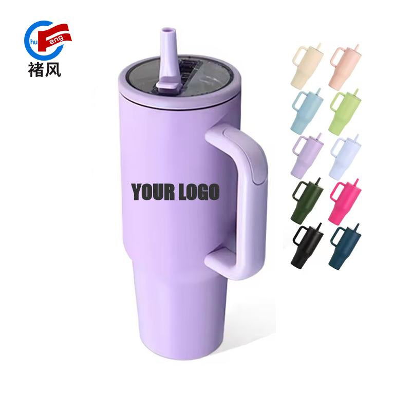 Chufeng 2024 New 40 Oz Anti-leakage Roller Bottle Insulated Vacuum 40 Oz Travel Mug With Handle