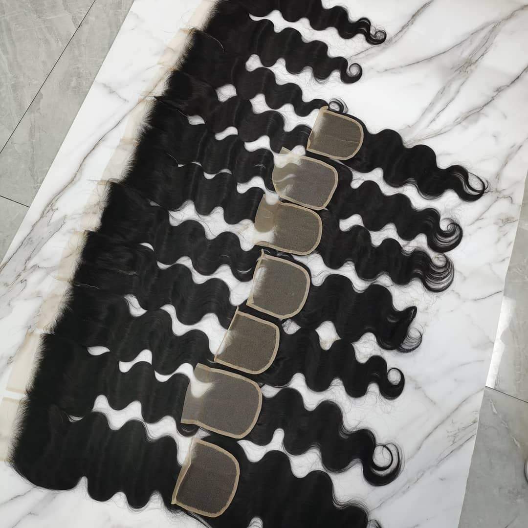 Brazilian Human Hair Bundle And Closed Suit Belt T Part Lace Closed Suit Human Hair Extension