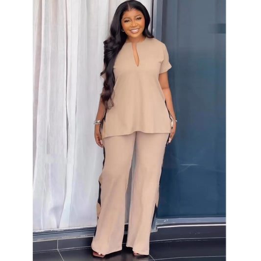 Quality Assurance Women's Elegant Oversized T-shirt Dress Two-piece Casual Suit Export