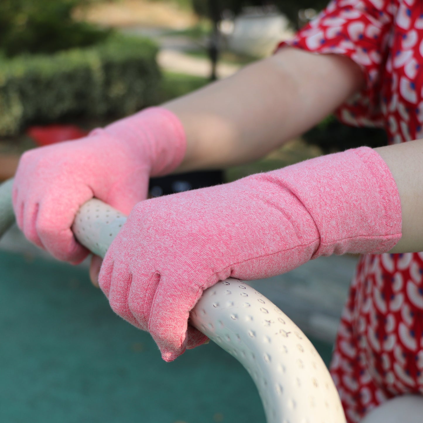 Colorful Stretch Soft Cotton Spandex Anti-Arthritis No-finger Compression Gloves