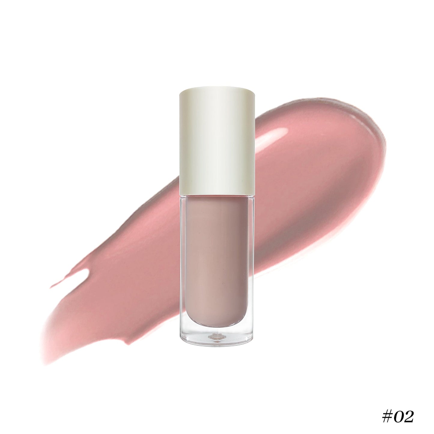 Wholesale Vegan Cosmetics Pink Transparent Nude Lip Gloss Supplier Custom Trademark Sequins Lip Gloss Private Label Lip Gloss