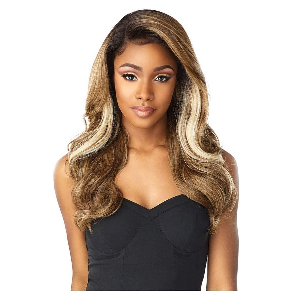 European And American Women Brown Fashion Chemical Fiber Headgear Wavy Long Curly Hair Synthetic Human Hair