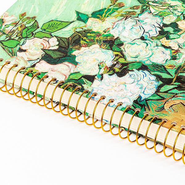 Promotional Business Office Lining New Trend Personalized Printing Coil Notebook PU Leather Custom A5 Spiral Notebook
