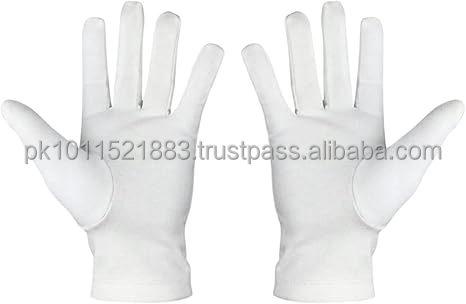 Worthy Matron OES Gloves-pure White Cotton With Golden Mallet Masonic White Cotton Gloves