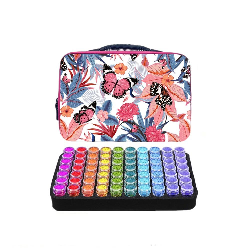 New Arrival 60 70 120 140 Round Bottle Butterfly Storage Box Diamond Painting Toolbox