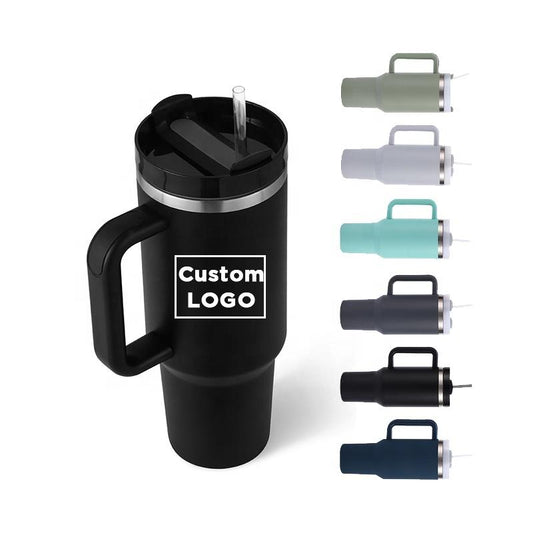 XDH713 Customizable Logo 40 Oz Stainless Steel Vacuum Metal Mug With Handle Promotional Custom Adventure Travel Coffee Mug