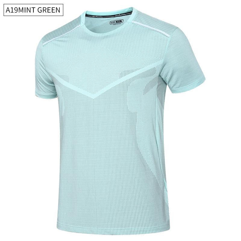 Light Fit Printed Short Sleeve High Stretch Running Top Training Gym T-shirt For Men