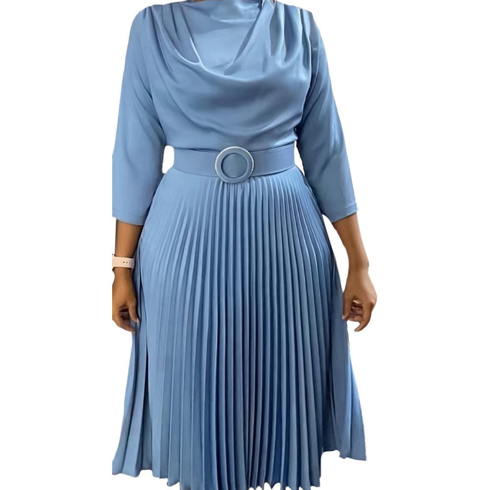 New Design African Career Clothing Spring Fashion African Clothing Chiffon Pleated Skirt