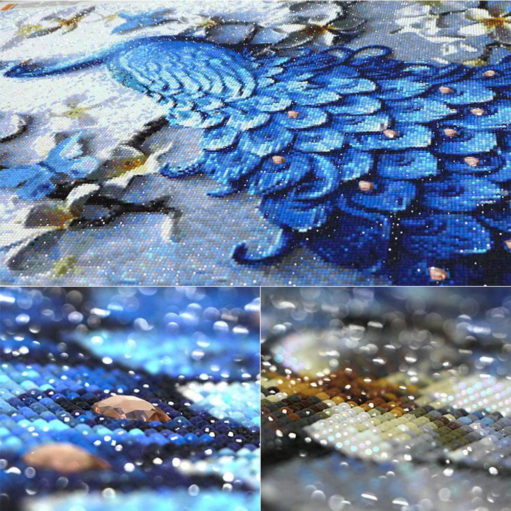 Handmade Decorative Painting Suit Custom Canvas Peacock Round 5d Crystal Diamond Painting