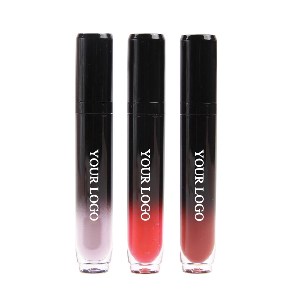 Customized logo OEM odm wholesale matte lipstick gloss lip gloss clear finish cruelty free glitter lip gloss set