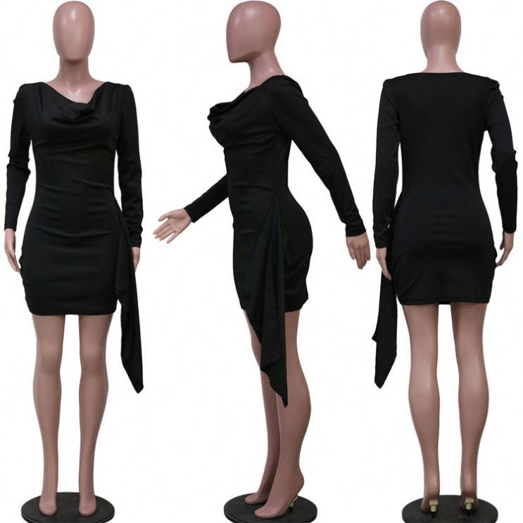 Women's Collar Long Sleeve Casual Wedding Dress Dress Dress Design Party Dress