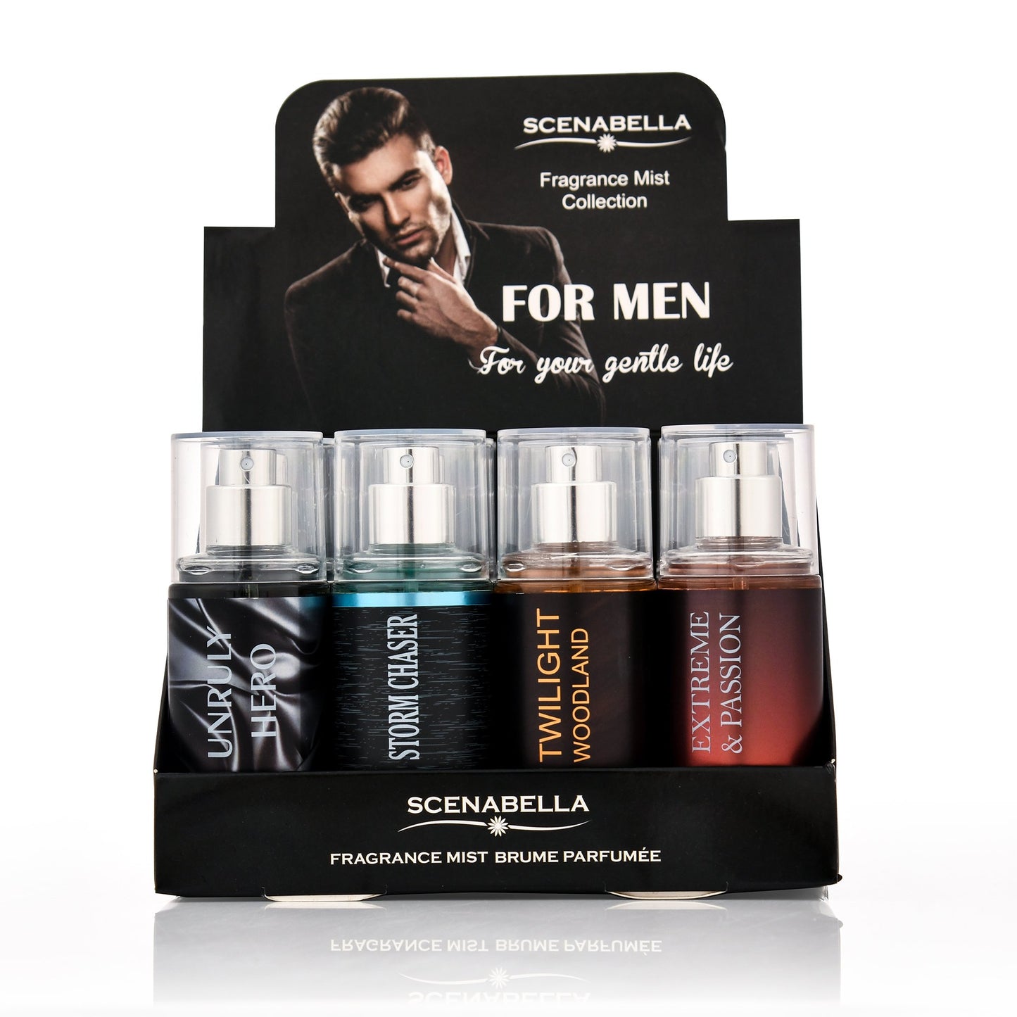 Scenabella Brand Hot Sale Travel Mini Perfume Suit 88 Ml Floral Wooden Spicy Fruit Fragrant Men Body Splash Body Spray Collection