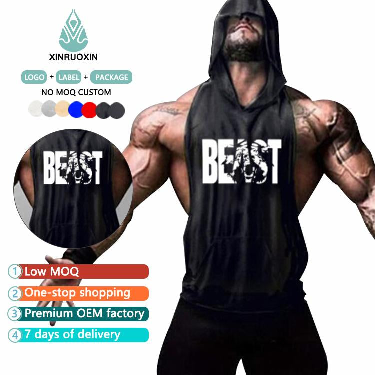Customized Polyester Custom Stringer Vest Gym Men's Wholesale Sports Vest Low Price Men's Vest With Custom Logo