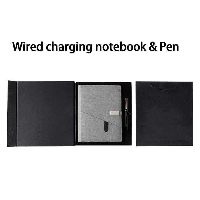 Magnetic A5 Notebook With Custom Logo PU Leather Paper Set Business Style Spiral Organizer School Office Writing Gift Box Set