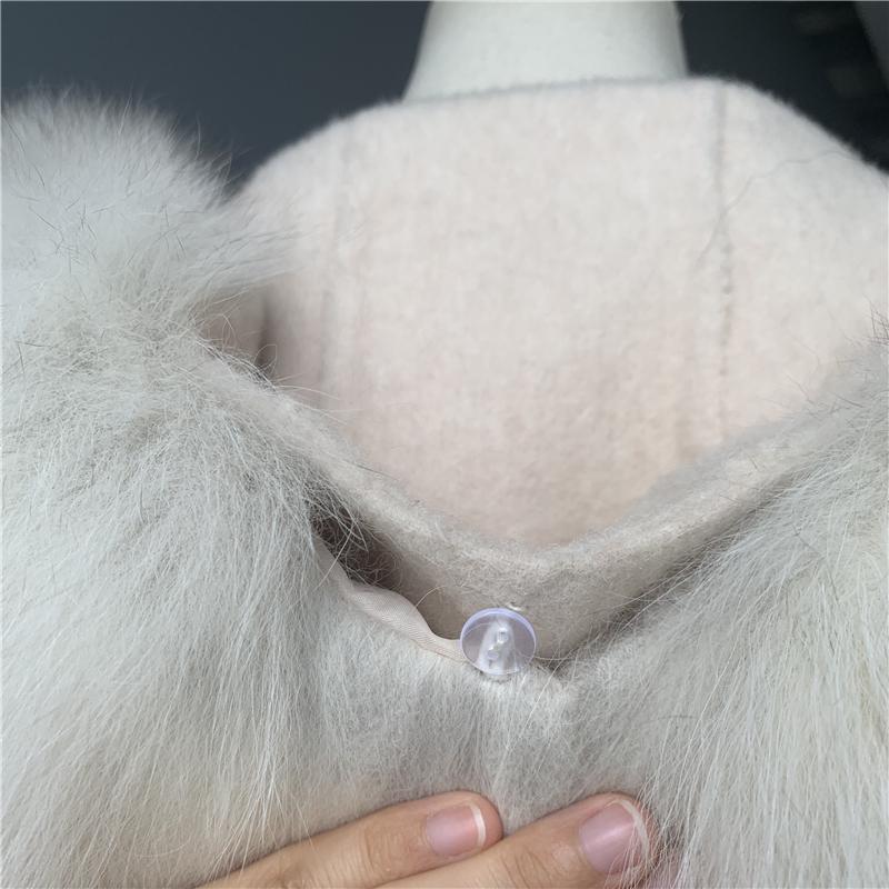 New Design Winter Women Belt Double Sided 100% Wool Windbreaker Plus Size