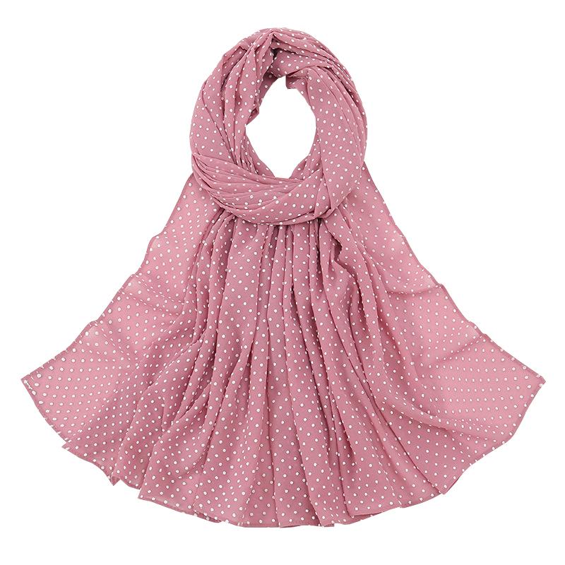 New Solid Color Foam Dot Chiffon Veil Monochrome Breathable Dot Long Veil Sunscreen Shawl Decoration Wholesale