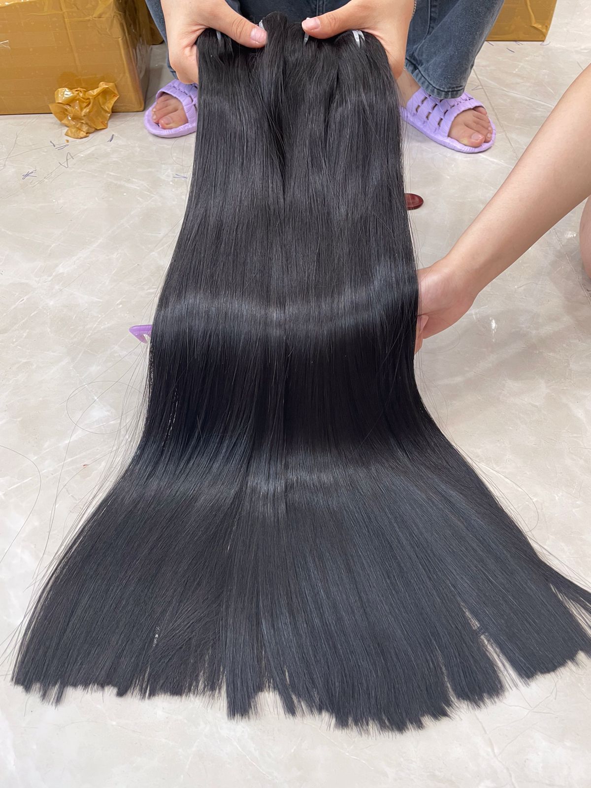 Vietnam Hair Factory Wholesale Weft Bone Straight Large Stock Top Quality Original Hair 100% Remy Hair