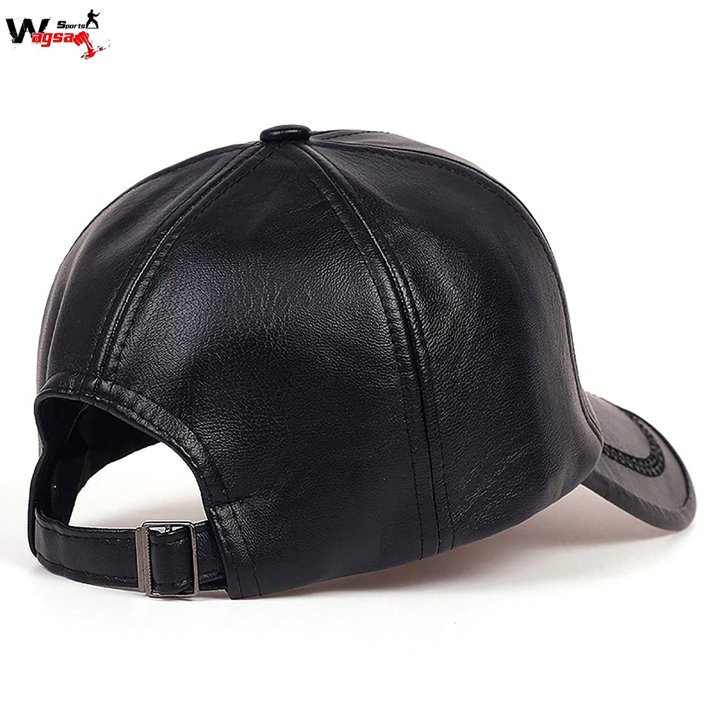 Fashion Solid Winter Leather Baseball Men's Autumn Color Warm Black Hat