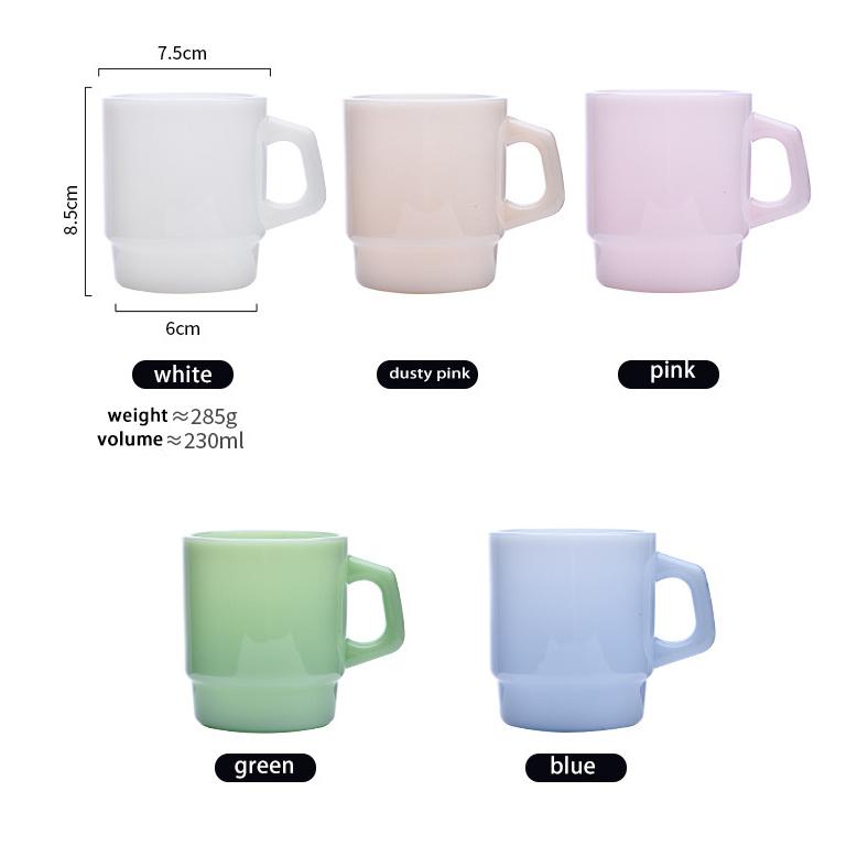 GDGLASS Custom Wine Set Jade Tea Cup Borosilicate Coffee Cup With Handle Glass