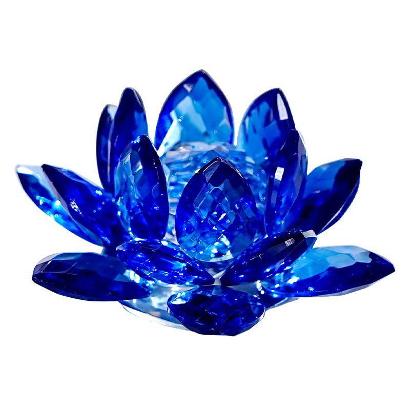 Hot Sale Exquisite Crystal Lotus Flower Jewelry Home Furnishings Large Crystal Lotus Flower Jewelry Craft Gifts