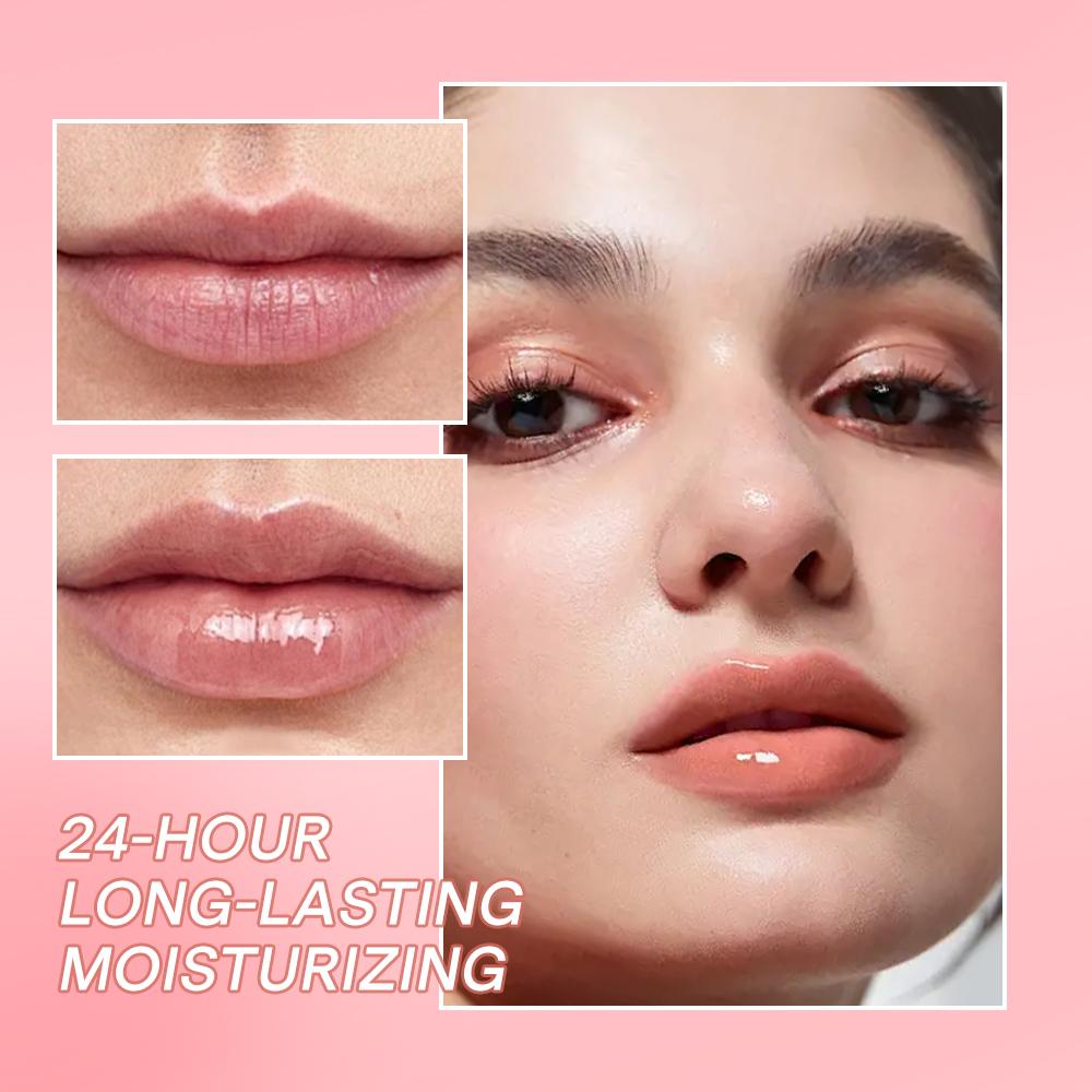 Big Brush 7 Color Changing Lip Oil Moisturizing Seasoning Fruit Transparent Vegetarian Private Label Pink Lip Gloss Lip Gloss