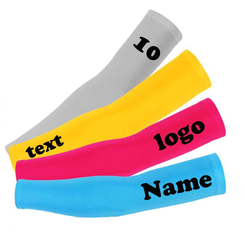 Customized Arm Cover Protection Sports Arm Cover UV Protection Personalized Logo Text Baseball Arm Cover Polyester And Spandex