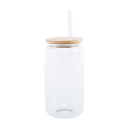 12 Oz 16 Oz 20 Oz Bamboo Lid Glass Pipette Glass Beer Cup Iced Coffee Cute Wine Glass