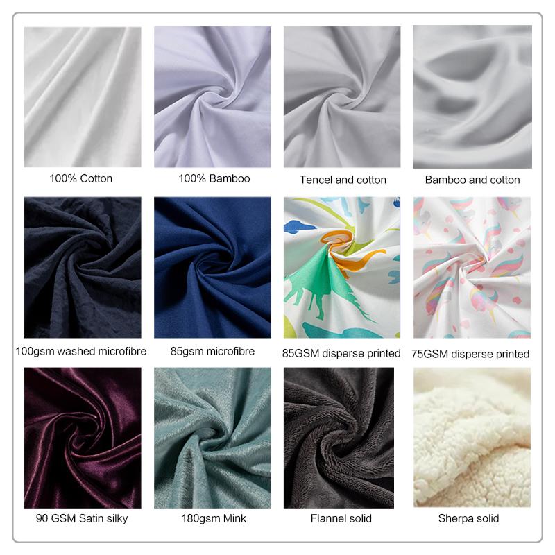 Honeymoon Wholesale Microfiber Lightweight Bedding Embroidery 4 Piece Set Bed Sheet Pillowcase Home Furnishings