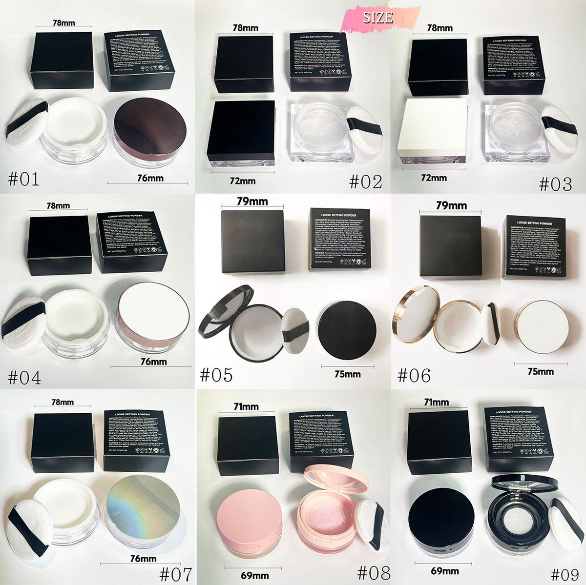 Non-Talcum Powder Non-Hydroxyl Flour Private Label Vegetarian Waterproof Cosmetic Loose Setting Powder
