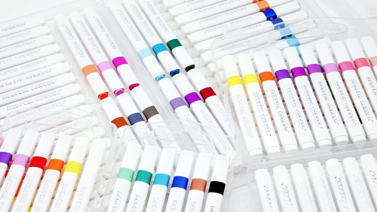 Cheap 36 Color Acrylic Marker Pen Suit Logo Printable Cellophane Acrylic Ceramic Acrylic Marker Pen