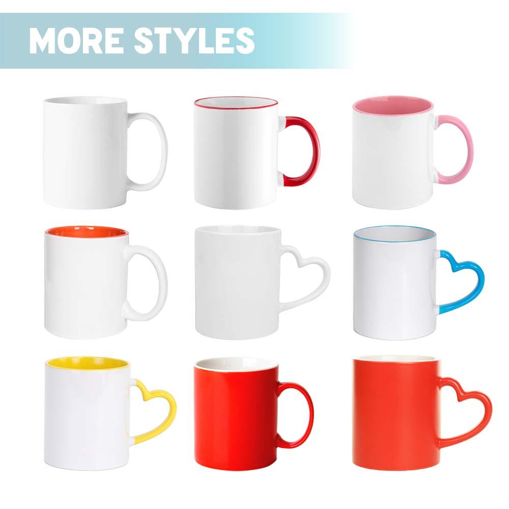 Custom Logo Hot 11 Oz 15 Oz Christmas Porcelain Plain Tea Coffee Cup White Sublimation Blank Ceramic Coffee Cup With Logo
