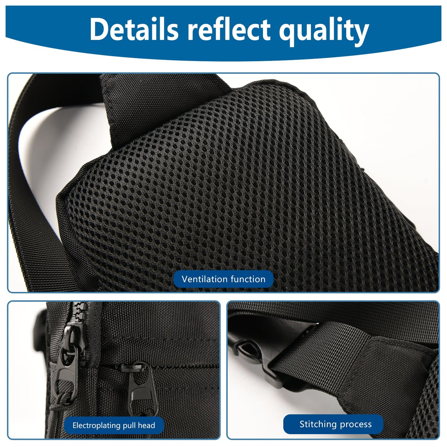 Custom Logo Mobile Phone Wallet Small Crossbody Chest Bag Men's Unisex Messenger Nylon Shoulder Side Bag Men's Small Bag