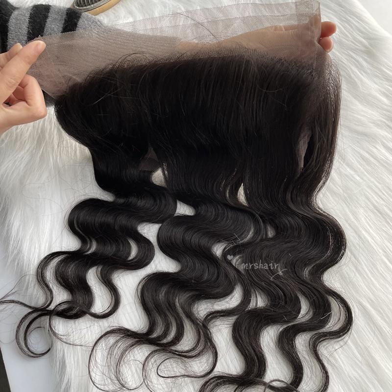Raw Indian Hair Supplier 360 Lace Front Closure Package Hair With HD Lace Closure Natural Human Hair Bundle With Closure Suit