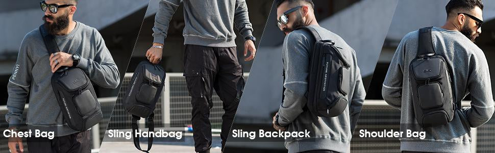 2023 Custom New Wholesale Men's Bag Custom Shoulder Men's Bag, Casual Men's Chest Bag, Tablet Computer Bag,